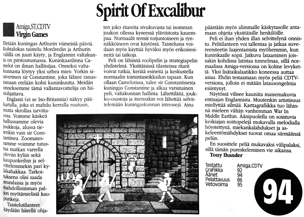 Spirit Of Excalibur